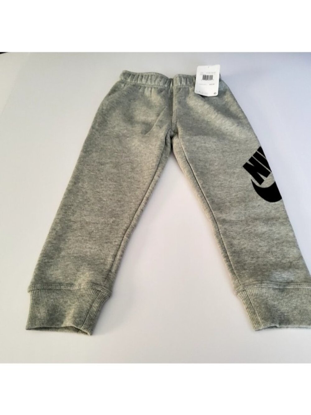 NIKE Boys Little Fleece Jogger Pants Grey Black 86D948 042 - Sz 5 relaxed fit - Picture 5 of 6